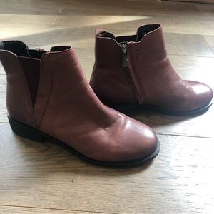 Salvia Rhonda Butter Napa Leather Ankle Boot Brunello (Lt Burgundy) Sz 39